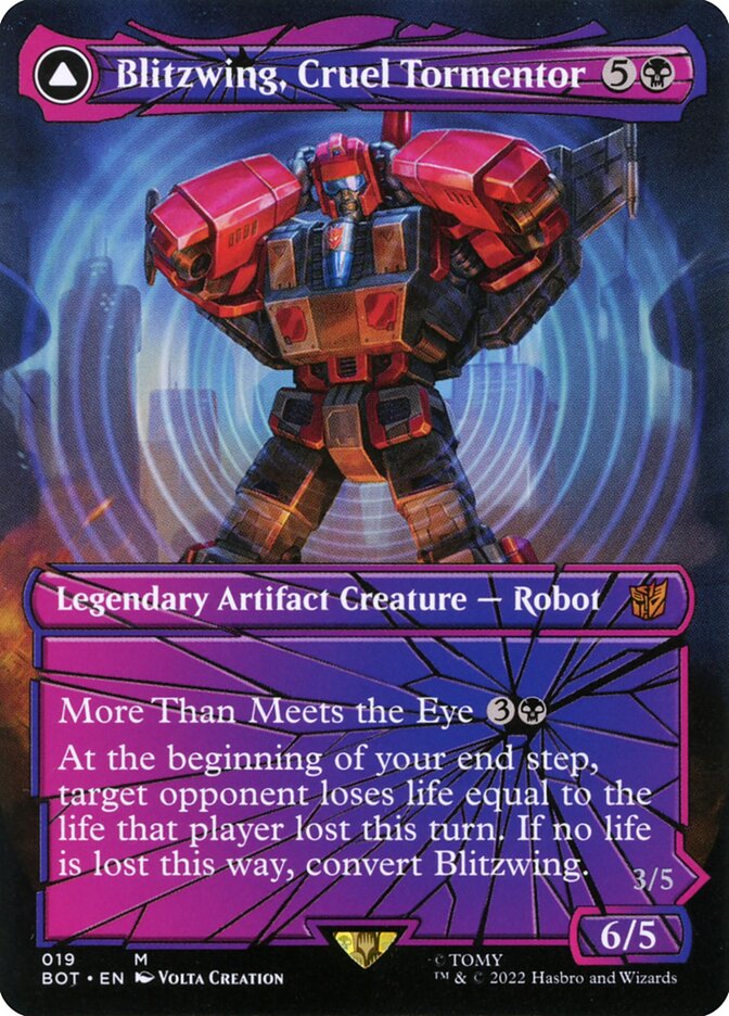 Blitzwing, Cruel Tormentor // Blitzwing, Adaptive Assailant BOT-19 Transformers Magic card