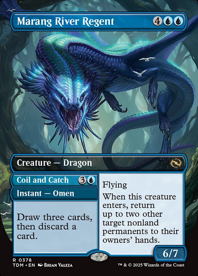 Marang River Regent // Coil and Catch // Marang River Regent TDM-378 Tarkir: Dragonstorm Magic card
