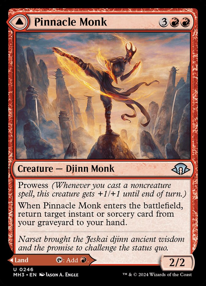 Pinnacle Monk // Mystic Peak MH3-246 Modern Horizons 3 Magic card