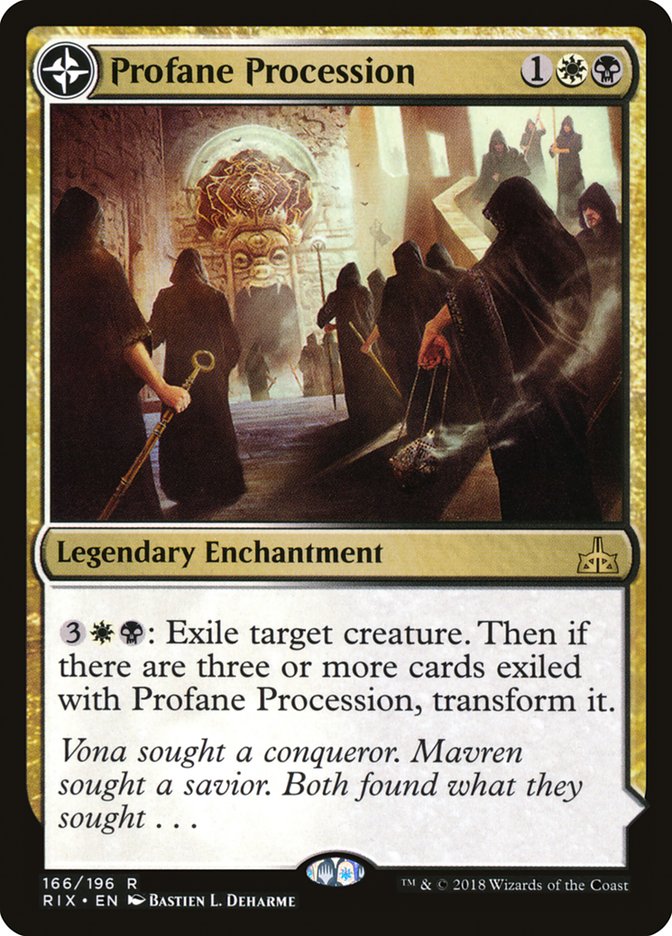 Profane Procession // Tomb of the Dusk Rose RIX-166 Rivals of Ixalan Magic card