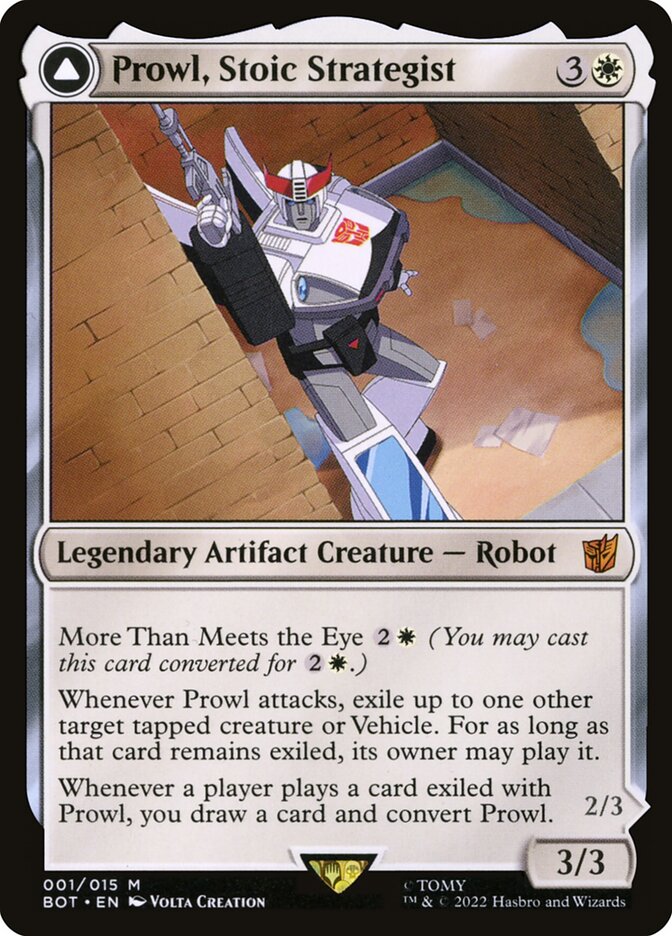 Prowl, Stoic Strategist // Prowl, Pursuit Vehicle BOT-1 Transformers Magic card