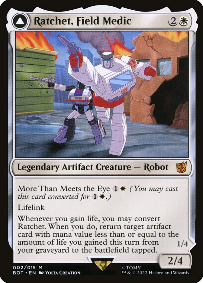 Ratchet, Field Medic // Ratchet, Rescue Racer BOT-2 Transformers Magic card