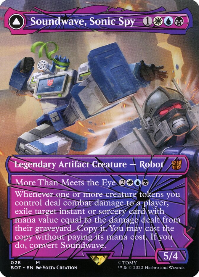 Soundwave, Sonic Spy // Soundwave, Superior Captain BOT-28 Transformers Magic card