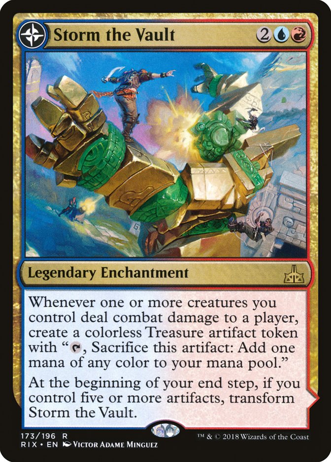 Storm the Vault // Vault of Catlacan RIX-173 Rivals of Ixalan Magic card