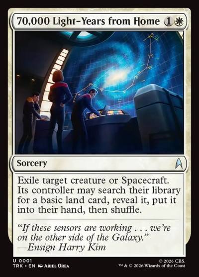 70,000 Light-Years from Home TRK-1 Star Trek Magic card
