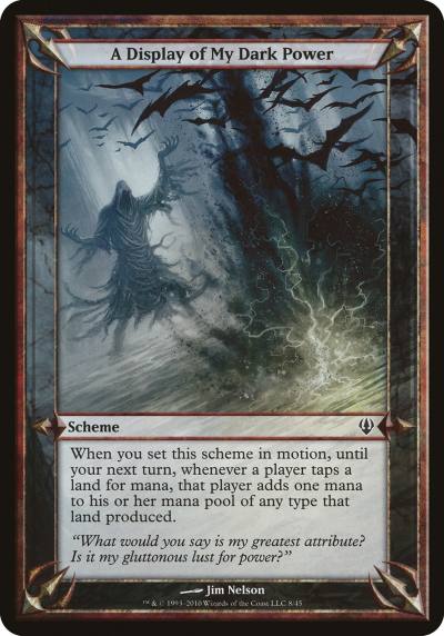 A Display of My Dark Power OARC-8STAR Archenemy Schemes Magic card