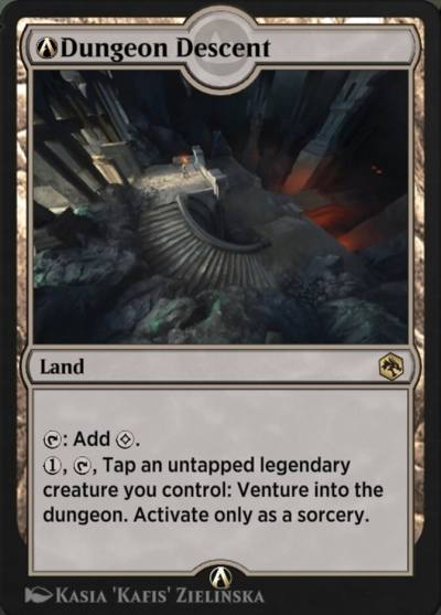 A-Dungeon Descent AFR-A-255 Adventures in the Forgotten Realms Magic card