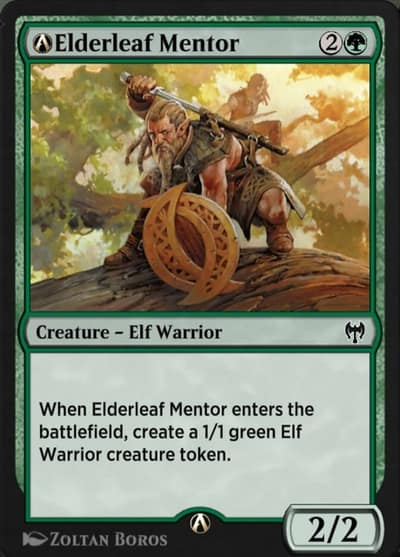 A-Elderleaf Mentor A-165 Kaldheim Magic card