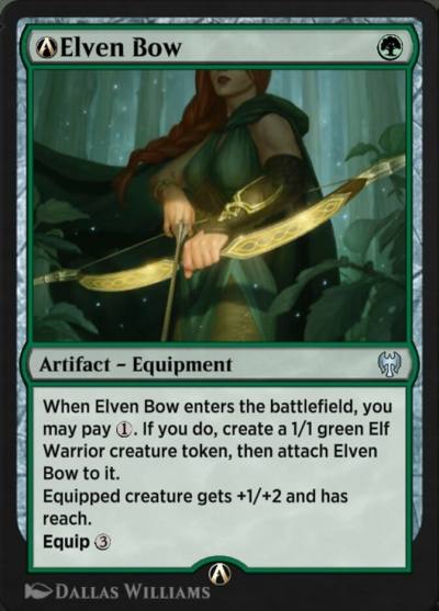 A-Elven Bow KHM-A-166 Kaldheim Magic card