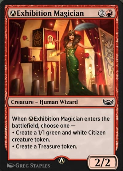 A-Exhibition Magician A-106 Streets of New Capenna Magic card