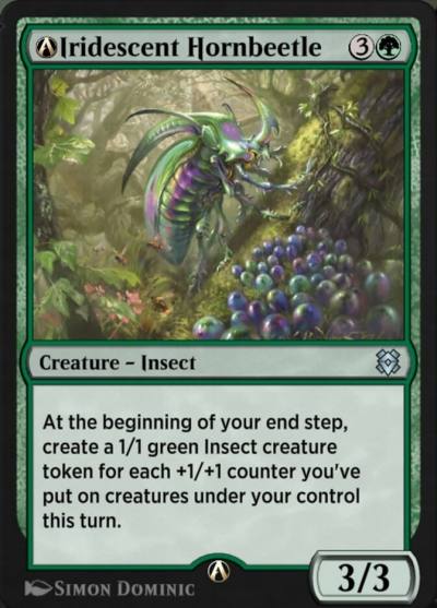 A-Iridescent Hornbeetle A-187 Zendikar Rising Magic card