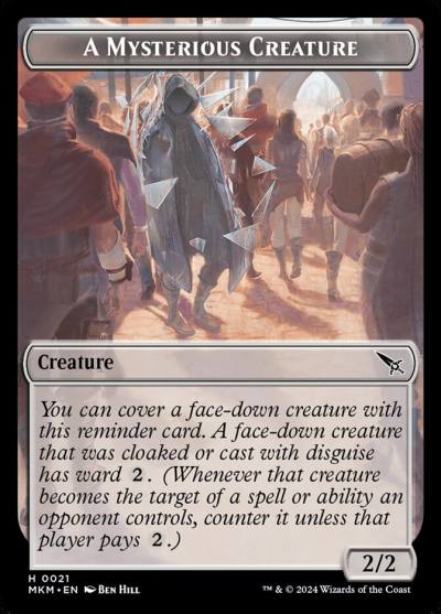 A Mysterious Creature TMKM-21 Murders at Karlov Manor Tokens Magic card