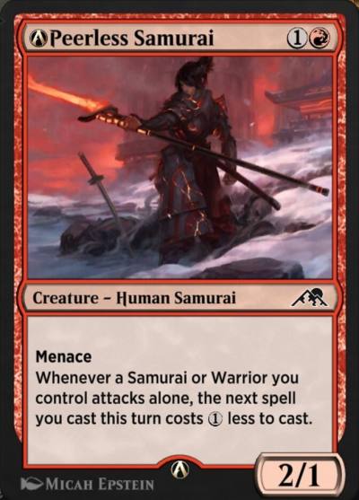 A-Peerless Samurai NEO-A-156 Kamigawa: Neon Dynasty Magic card