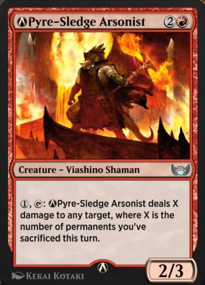 A-Pyre-Sledge Arsonist SNC-A-118 Streets of New Capenna Magic card