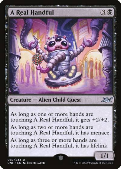 A Real Handful UNF-87 Unfinity Magic card