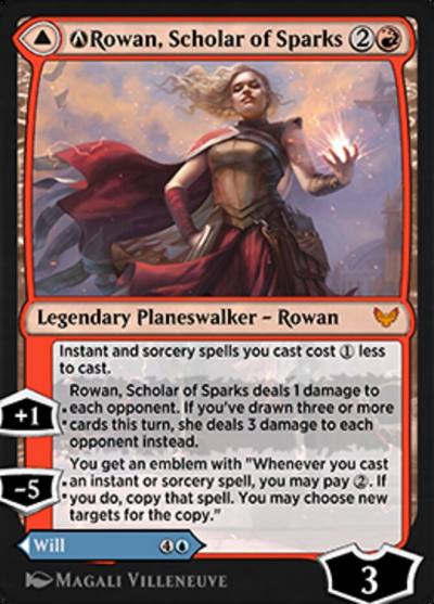 A-Rowan, Scholar of Sparks // A-Will, Scholar of Frost STX-A-156 Strixhaven: School of Mages Magic card