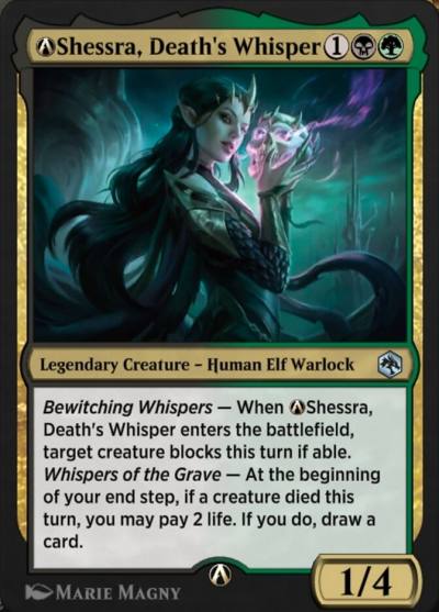 A-Shessra, Death's Whisper A-231 Adventures in the Forgotten Realms Magic card