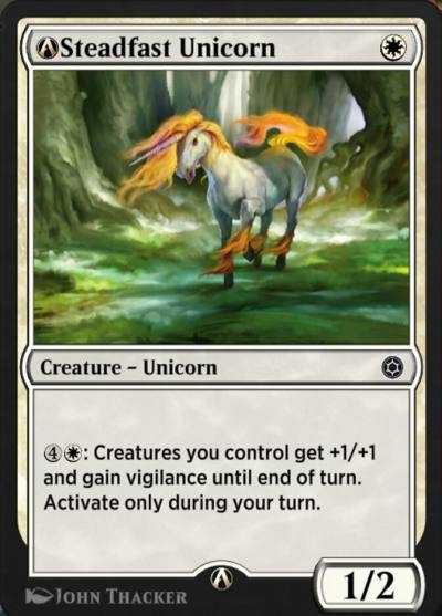 A-Steadfast Unicorn HBG-A-104 Alchemy Horizons: Baldur's Gate Magic card