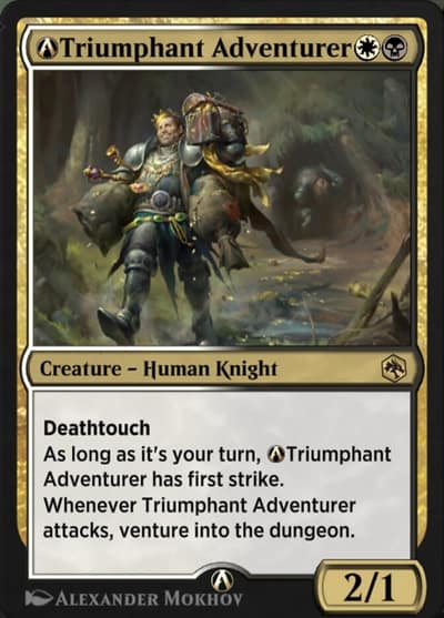 A-Triumphant Adventurer A-237 Adventures in the Forgotten Realms Magic card