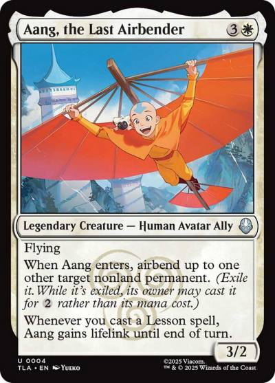 Aang, the Last Airbender TLA-4 Avatar: The Last Airbender Magic card