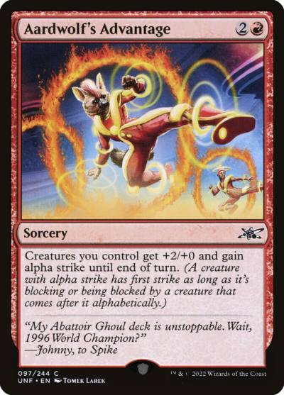 Aardwolf's Advantage UNF-97 Unfinity Magic card