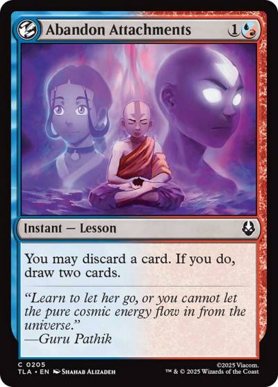 Abandon Attachments TLA-205 Avatar: The Last Airbender Magic card