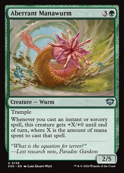 Aberrant Manawurm 138 Secrets of Strixhaven Magic card
