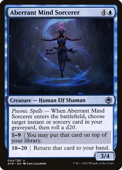 Aberrant Mind Sorcerer 44 Adventures in the Forgotten Realms Magic card