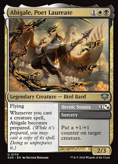 Abigale, Poet Laureate // Heroic Stanza 170 Secrets of Strixhaven Magic card