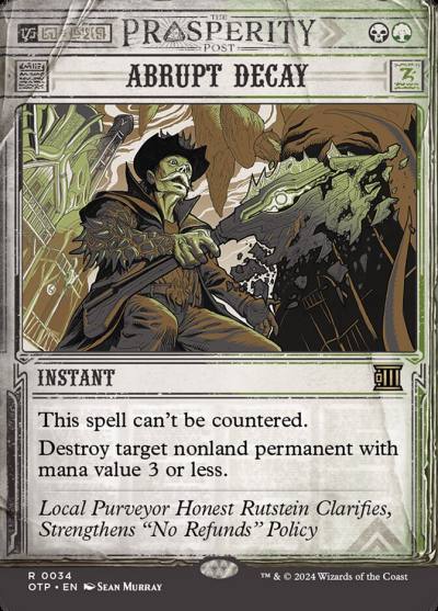 Abrupt Decay OTP-34 Breaking News Magic card