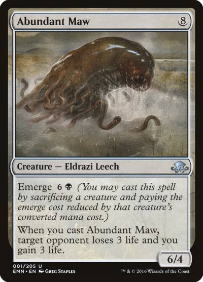 Abundant Maw EMN-1 Eldritch Moon Magic card
