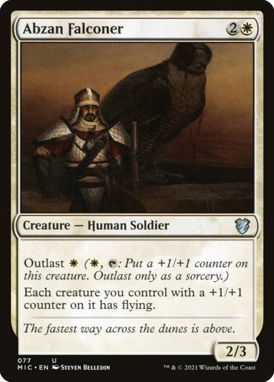 Abzan Falconer MIC-77 Midnight Hunt Commander Magic card