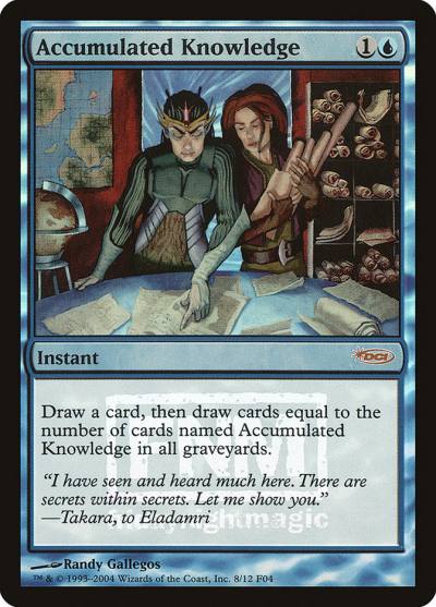 Accumulated Knowledge F04-8 Friday Night Magic 2004 Magic card