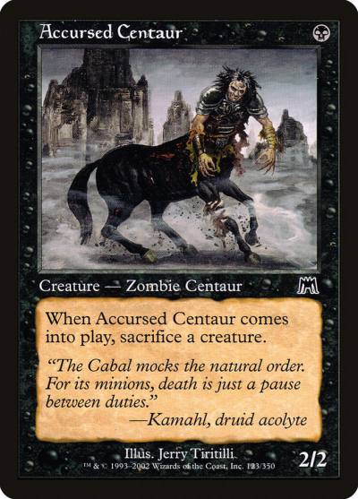 Accursed Centaur ONS-123 Onslaught Magic card