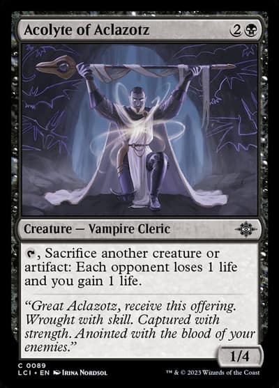 Acolyte of Aclazotz 89 The Lost Caverns of Ixalan Magic card