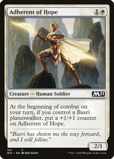 Adherent of Hope 321 Core Set 2021 Magic card