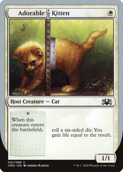 Adorable Kitten UND-1 Unsanctioned Magic card