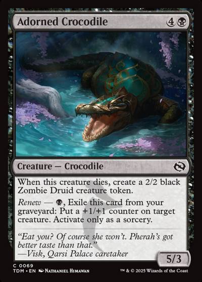 Adorned Crocodile TDM-69 Tarkir: Dragonstorm Magic card