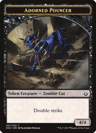 Adorned Pouncer THOU-1 Hour of Devastation Tokens Magic card