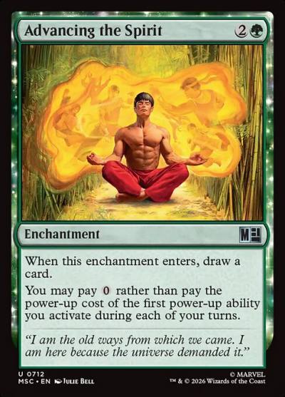 Advancing the Spirit MSC-712 Marvel Super Heroes Commander Magic card