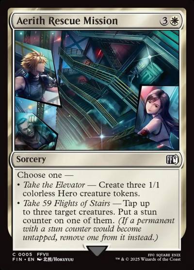 Aerith Rescue Mission FIN-5 Final Fantasy Magic card