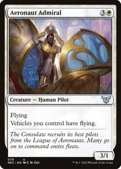 Aeronaut Admiral NEC-79 Neon Dynasty Commander Magic card