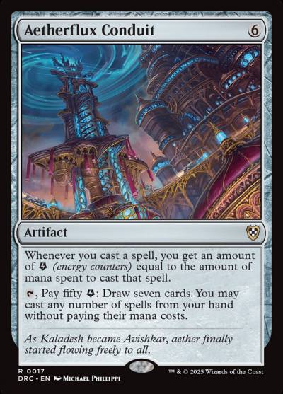 Aetherflux Conduit DRC-17 Aetherdrift Commander Magic card