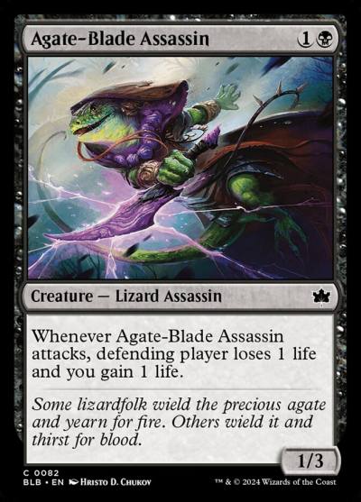 Agate-Blade Assassin 82 Bloomburrow Magic card