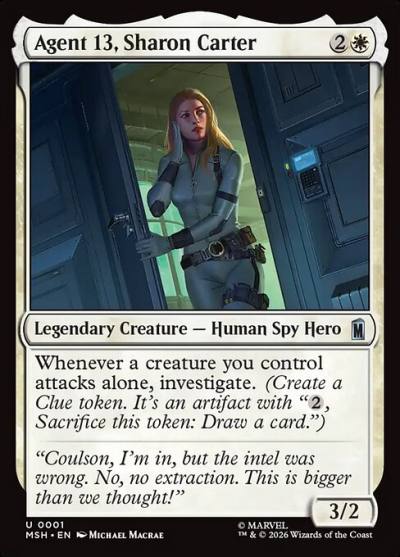 Agent 13, Sharon Carter MSH-1 Marvel Super Heroes Magic card
