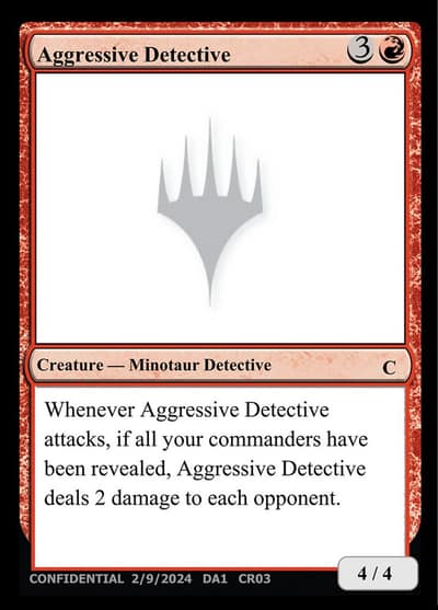Aggressive Detective CR03c Unknown Event Magic card
