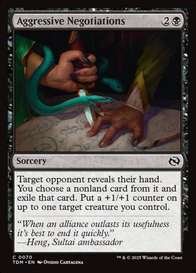 Aggressive Negotiations TDM-70 Tarkir: Dragonstorm Magic card