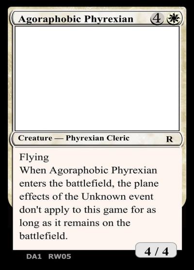 Agoraphobic Phyrexian RW05a Unknown Event Magic card