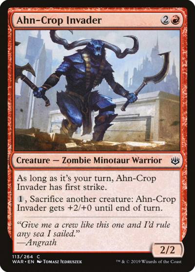 Ahn-Crop Invader 113 War of the Spark Magic card