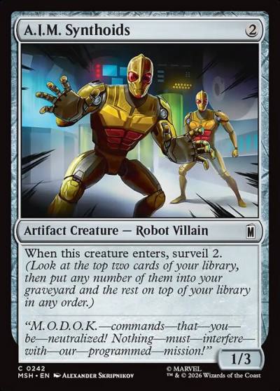 A.I.M. Synthoids MSH-242 Marvel Super Heroes Magic card